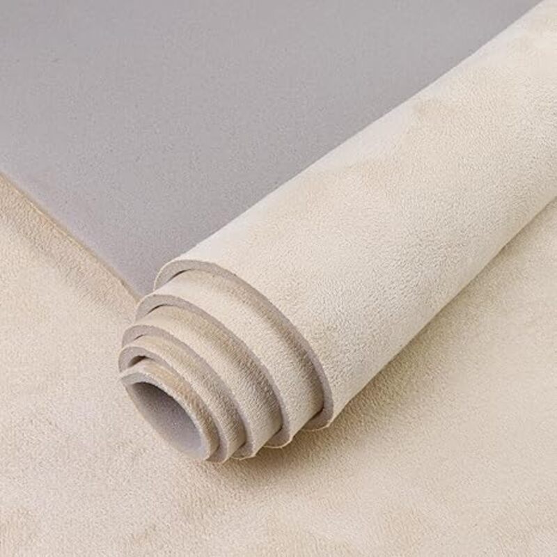 Material tapiterie plafon auto tip Alcantara Bej, Latime 150 cm, la metru