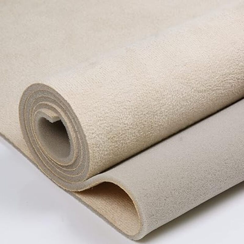 Material tapiterie plafon auto tip Alcantara Bej, Latime 150 cm, la metru