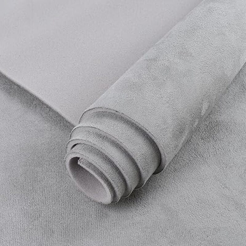 Material tapiterie plafon auto tip Alcantara Gri, Latime 150 cm, la metru