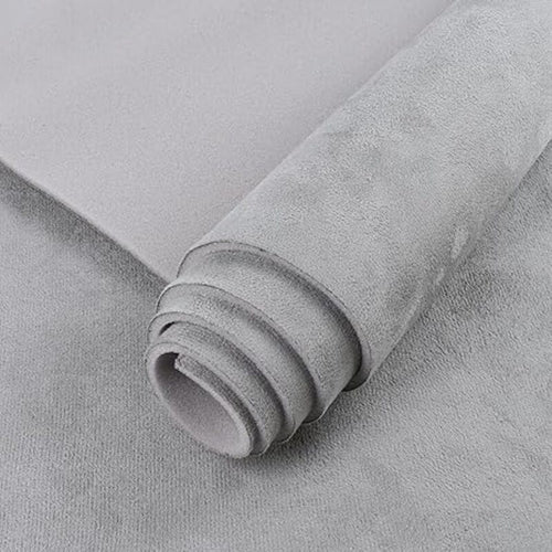Material tapiterie plafon auto tip Alcantara Gri, Latime 150 cm, la metru