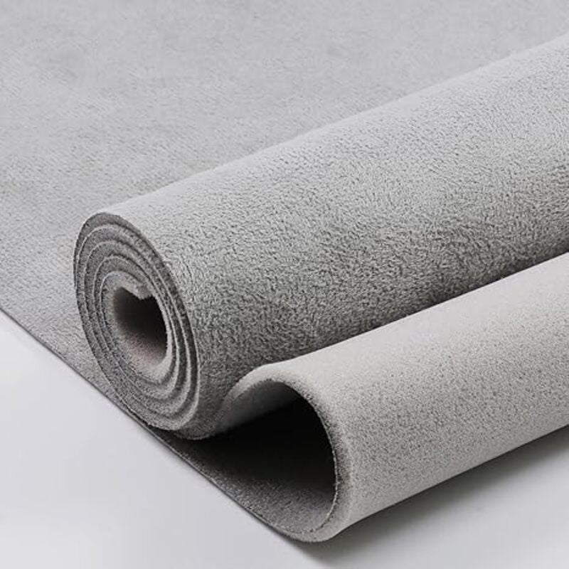 Material tapiterie plafon auto tip Alcantara Gri, Latime 150 cm, la metru